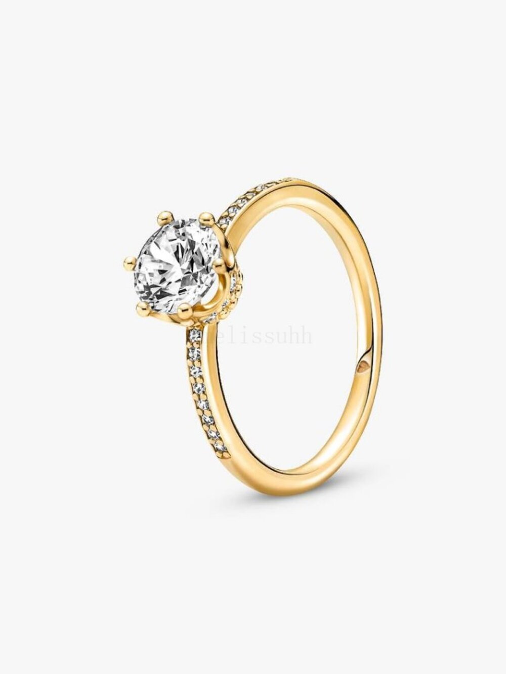 Pandora Clear Sparkling Crown Solitaire Ring
